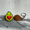 Llavero de pareja de aguacates lindo, llaveros de aguacate magnéticos, regalo divertido para novio o novia, accesorios creativos