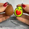 Llavero de pareja de aguacates lindo, llaveros de aguacate magnéticos, regalo divertido para novio o novia, accesorios creativos